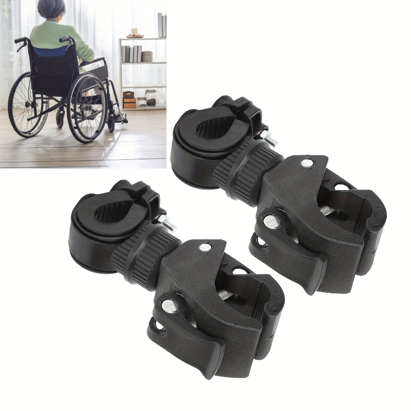 Cycling Gear Wall Organizer - 1/2個 360 ° 回転式杖立て - 壁掛け式ポータブルブラケット、車椅子や自転車に最適