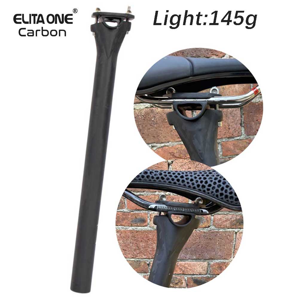 Carbon Fiber Saddle - elitaone MTB/ロードバイクシートポストカーボン 27.2/30.9/31.6 ミリメートル MTB/ロードバイクシートポストライト 145