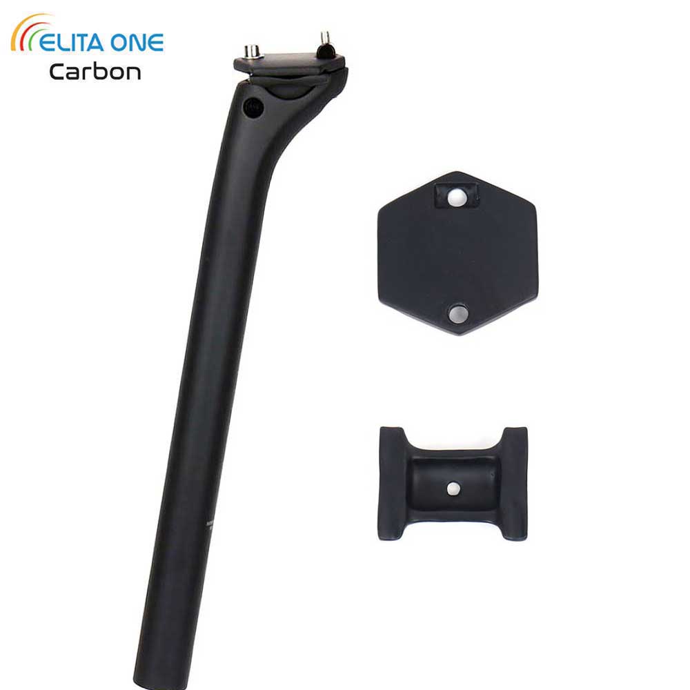 Carbon Fiber Saddle - Elitaone カーボンシートポスト セットバック20mm 25.4/27.2/30.9/31.6 MTB/ロードバイク カーボンファイバートップカバーベース