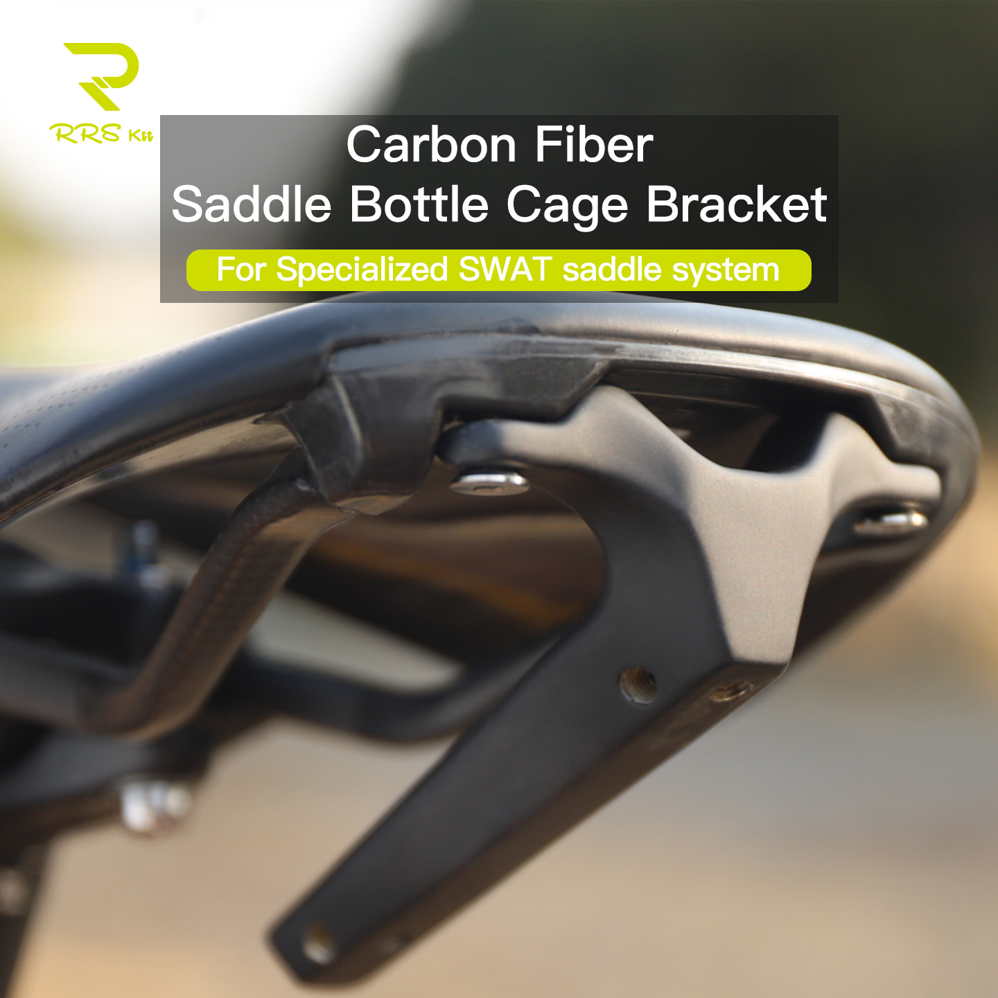 Carbon Fiber Saddle - RRSKIT カーボンファイバーバイクシートクッションウォーターボトルケージブラケットネジ付き特殊化SWATサドルシステムバイクボトルホルダー用