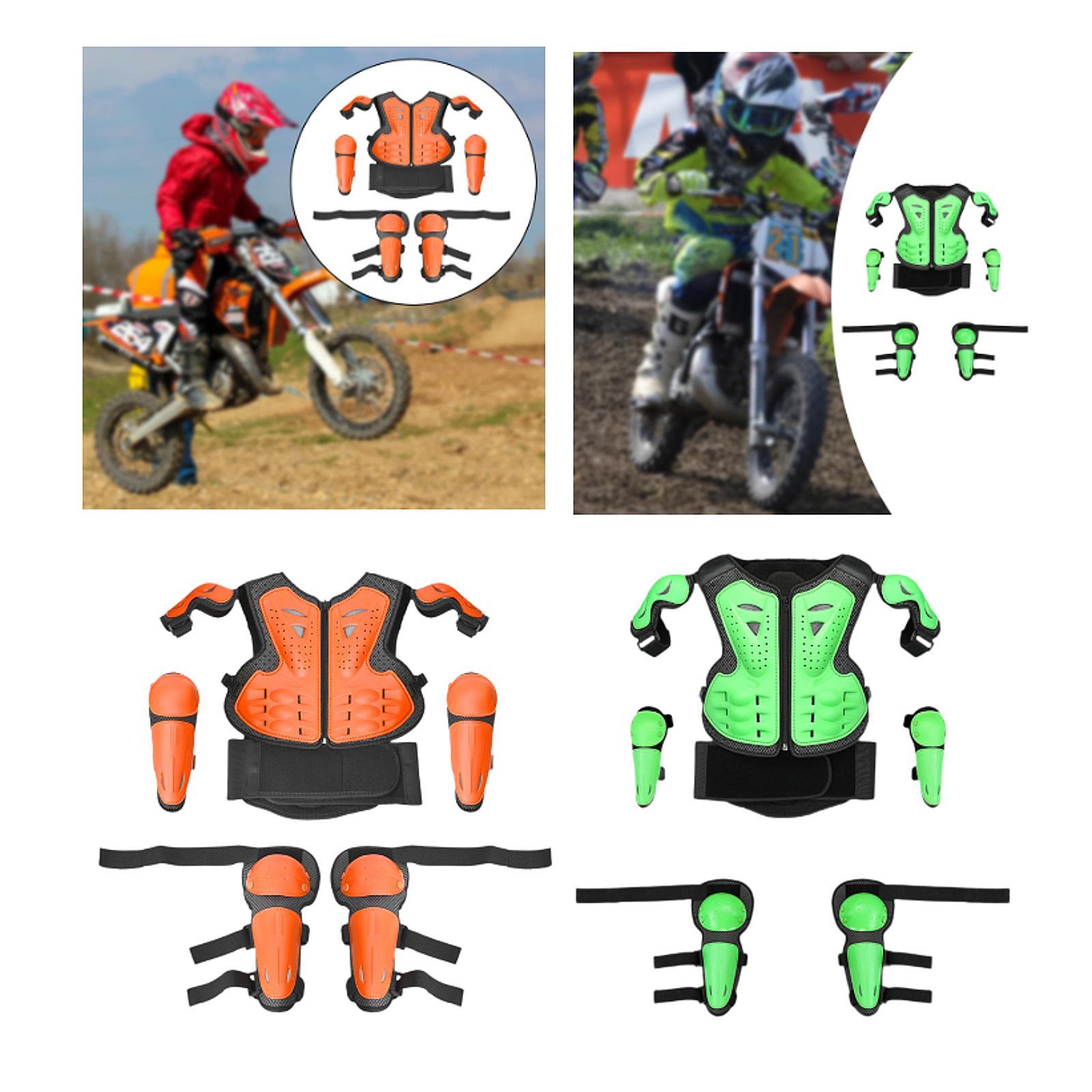 Cycling Gear For Kids - 子供用バイクモトクロスギアセット、防具ベスト、胸部・脊椎・背中プロテクター、ライディング、スキー、サイクリング、モトクロス、スケート用