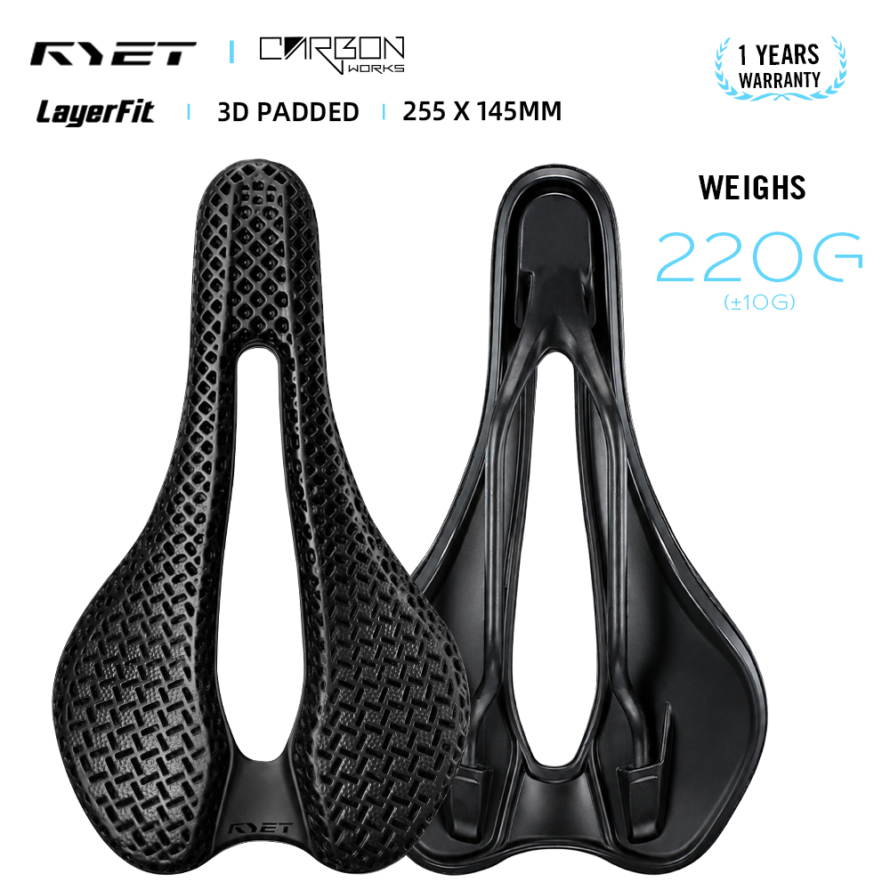 2026 RYET カーボン 3D プリント自転車サドル、1 - Carbon Fiber Saddle のレビューと価格