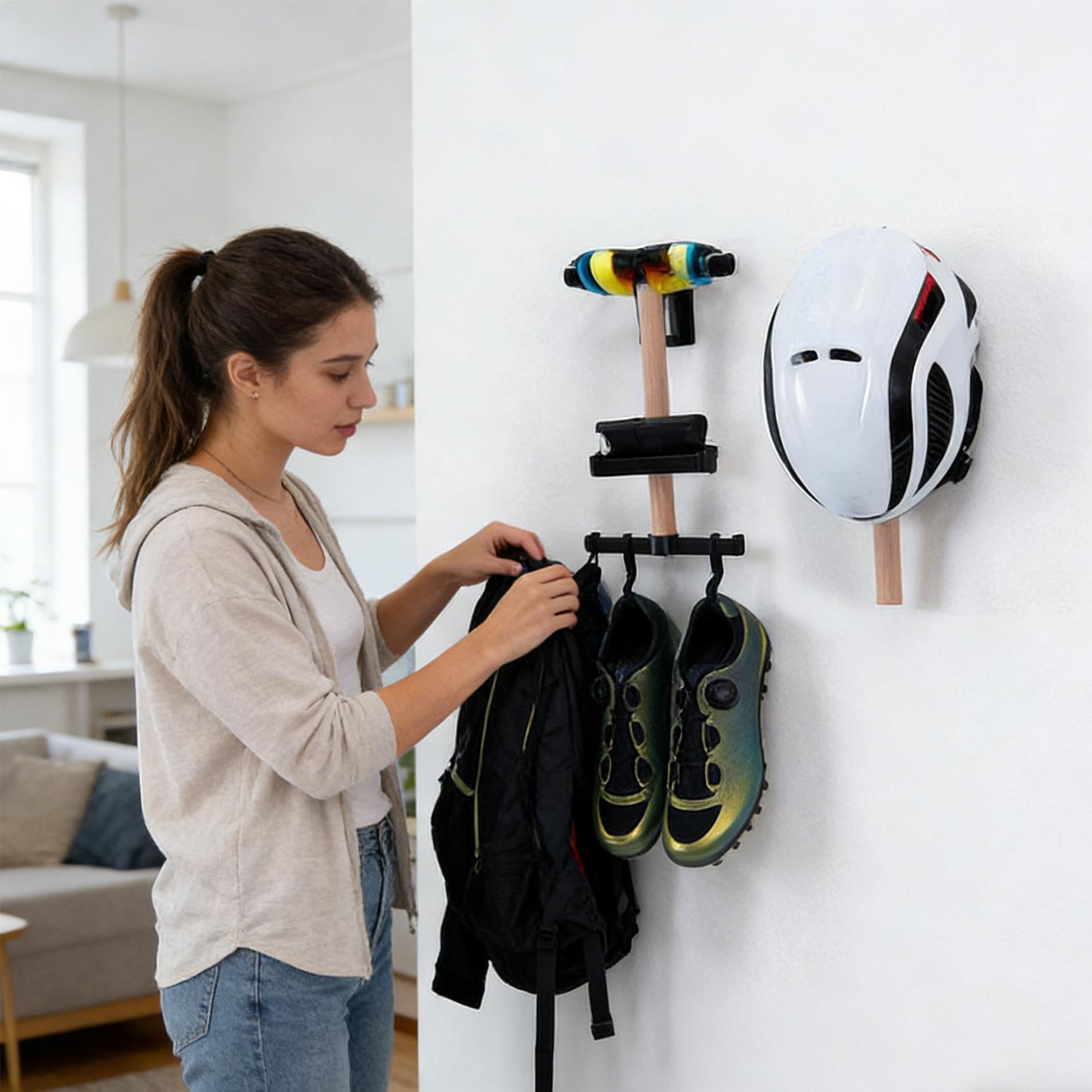 サイクリング用品収納壁掛けホルダー サイクリングヘルメット/ - Cycling Gear Stand のレビューと価格