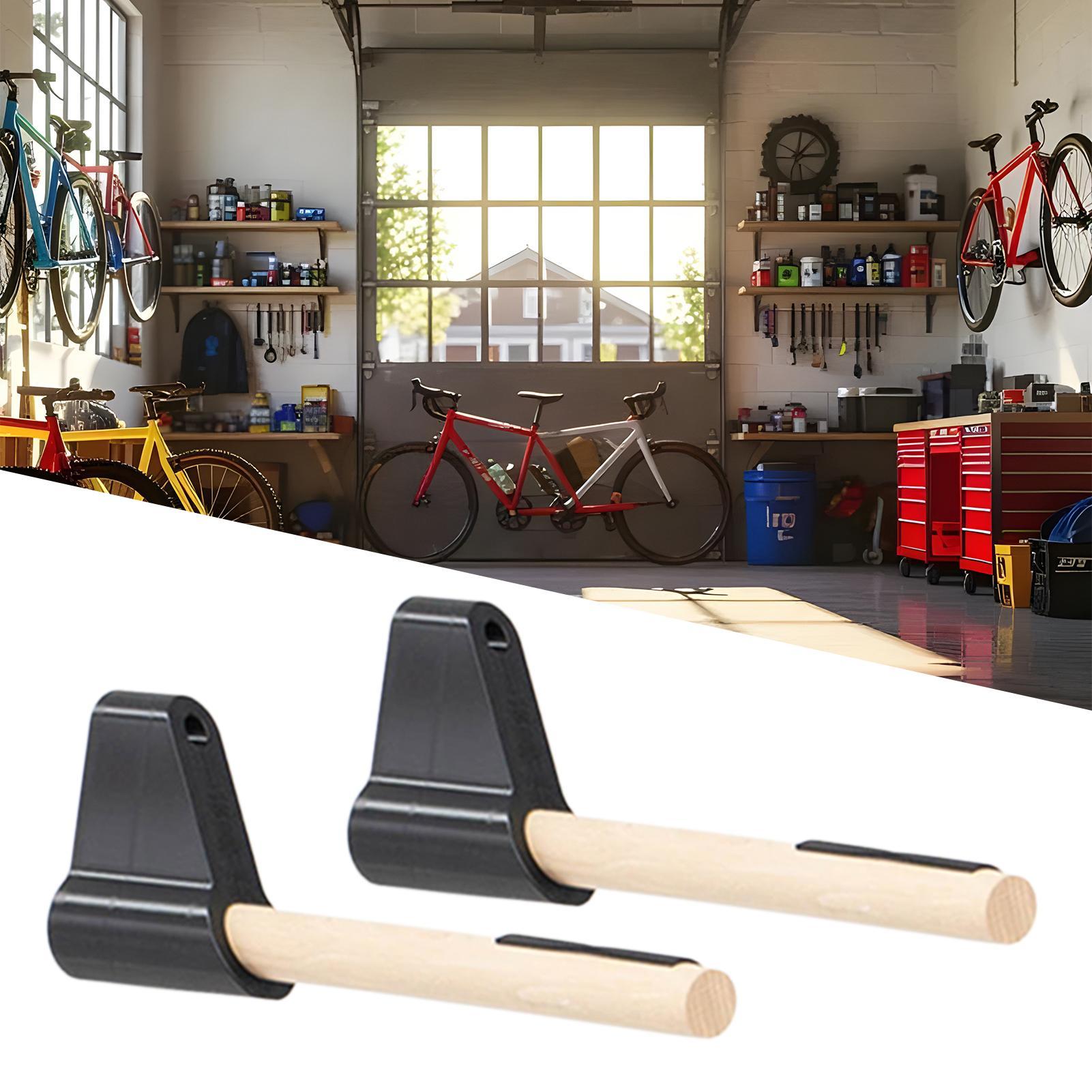 壁掛け式自転車ラック-水平自転車収納フック駐車ラック木製壁掛 - Cycling Gear Wall Organizer のレビューと価格