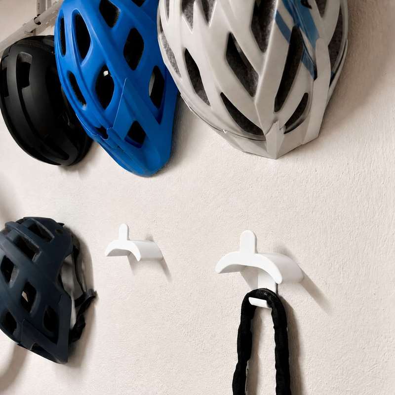 壁掛け式自転車ヘルメット収納ラック サイクリング帽子ハンギン - Cycling Gear Wall Organizer のレビューと価格