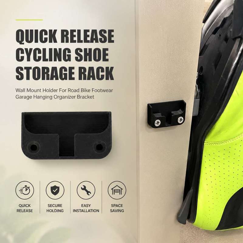 クイックリリース式サイクリングシューズ収納ラック 壁掛けホル - Cycling Gear Wall Organizer のレビューと価格
