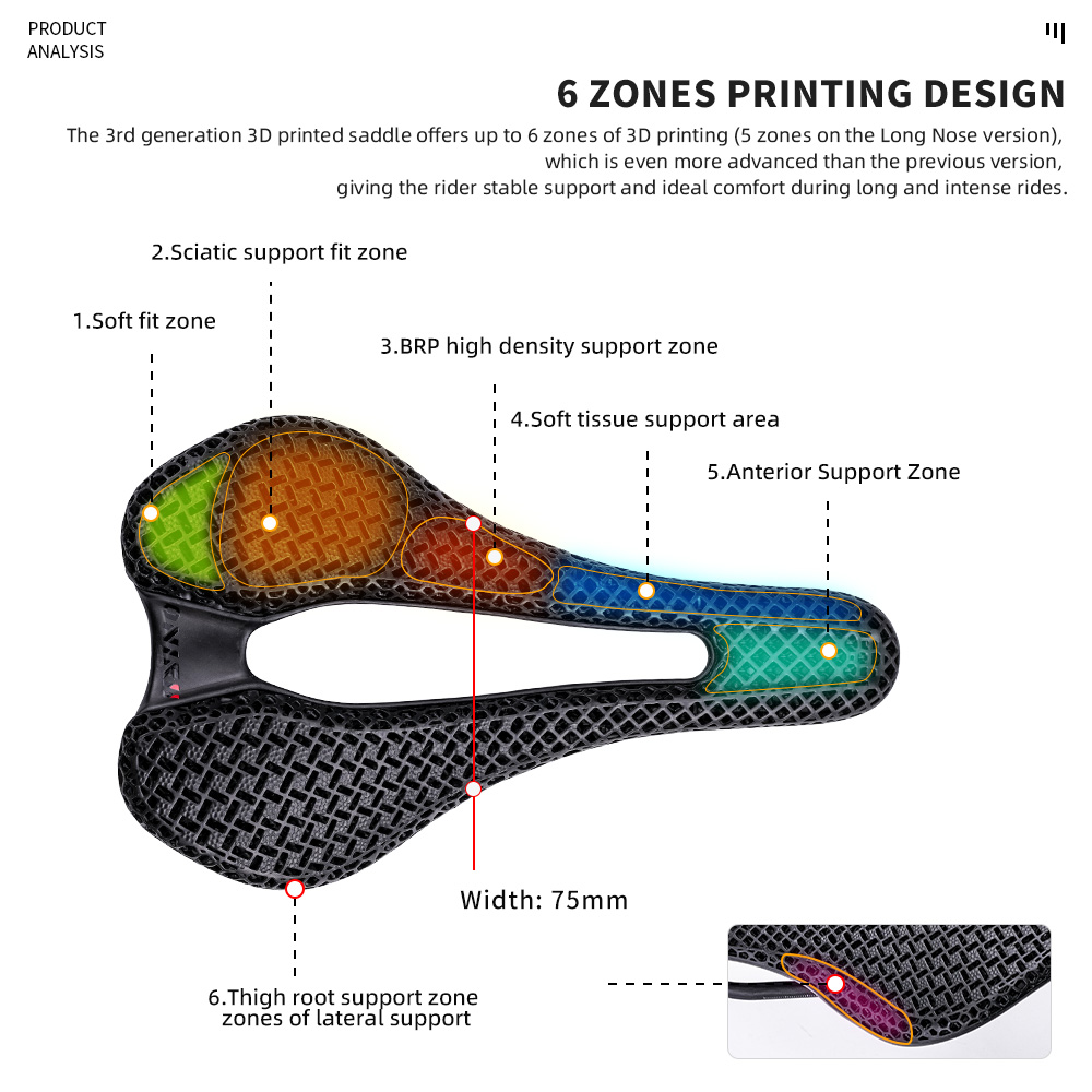 ONIRII 3D プリント自転車サドルカーボン中空シート  - Carbon Fiber Saddle のレビューと価格