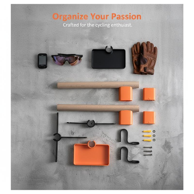 自転車壁掛け収納 1セット ブナ材製ギアラック ヘルメットホ - Cycling Gear Stand のレビューと価格
