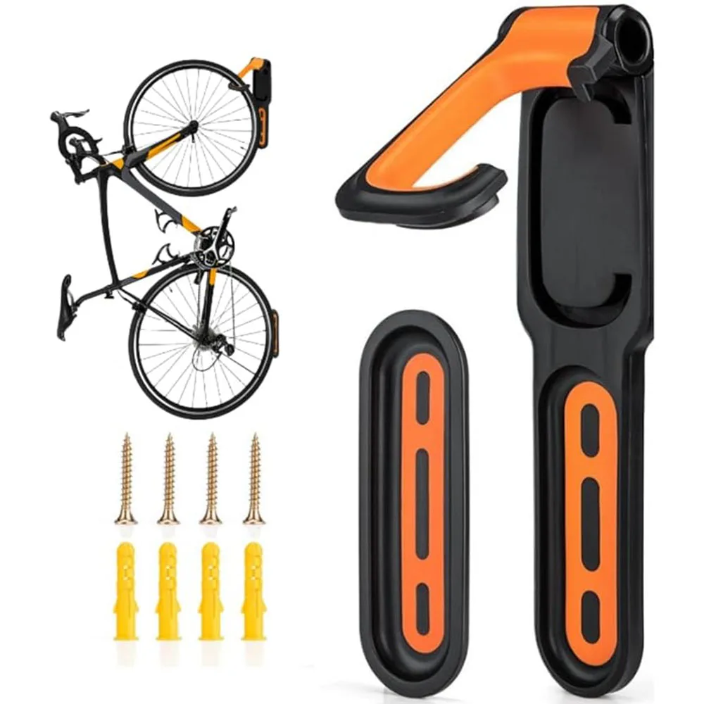 固定フック付き自転車ウォールマウントラック,1ピース,自転車 - Cycling Gear Wall Organizer のレビューと価格