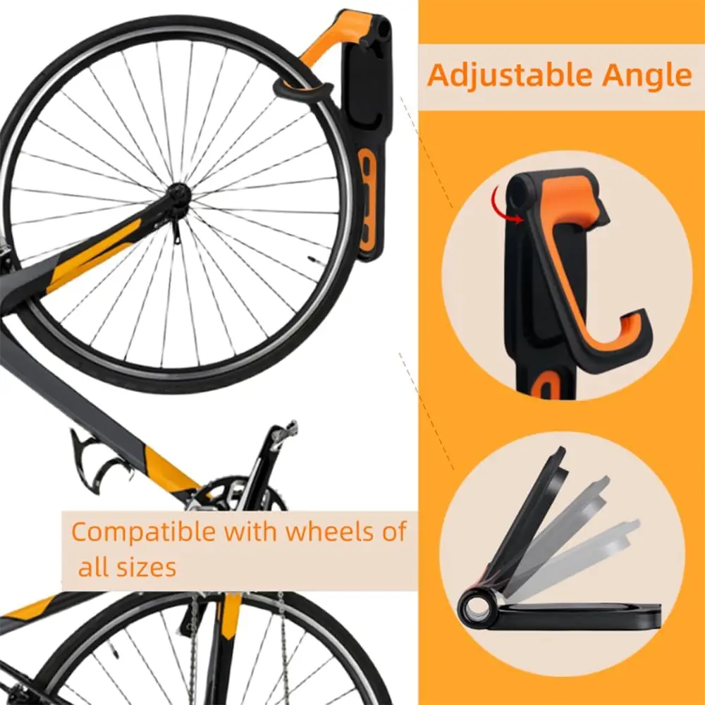 固定フック付き自転車ウォールマウントラック,1ピース,自転車 - Cycling Gear Wall Organizer のレビューと価格
