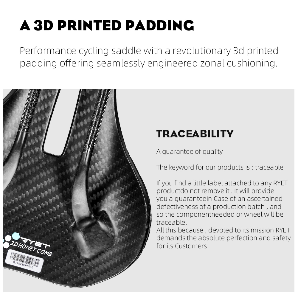 RYET T50 カーボンファイバー 3D プリント自転車サ - Carbon Fiber Saddle のレビューと価格