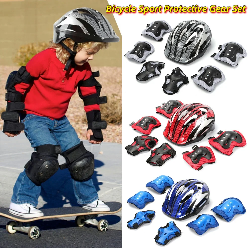 7 個の自転車スポーツ保護具セット調整可能な子供用安全スケー - Cycling Gear For Kids のレビューと価格